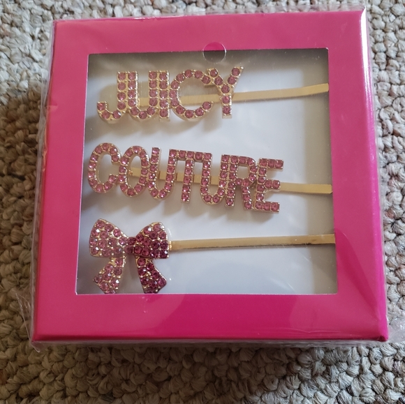 Juicy Couture rhinestone hair clips set of main image 7